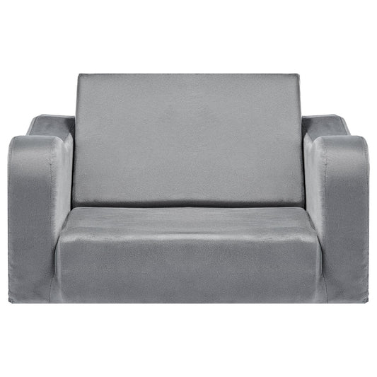 AI62 Decor 2-in-1 Foldable Kids Sofa – Gray