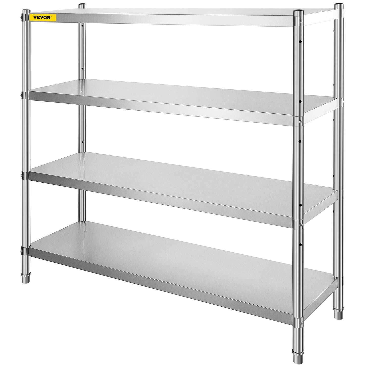 AI62 Decor 4-Tier Stainless Steel Storage Shelf, 70.9×17.7×59.1 in, Heavy Duty