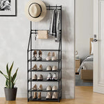 5-Tier Shoe Rack with Hooks for Entryway & Small Spaces AI62Decor