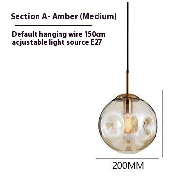 AI62 Decor Creative Glass & Iron Chandelier for Restaurants