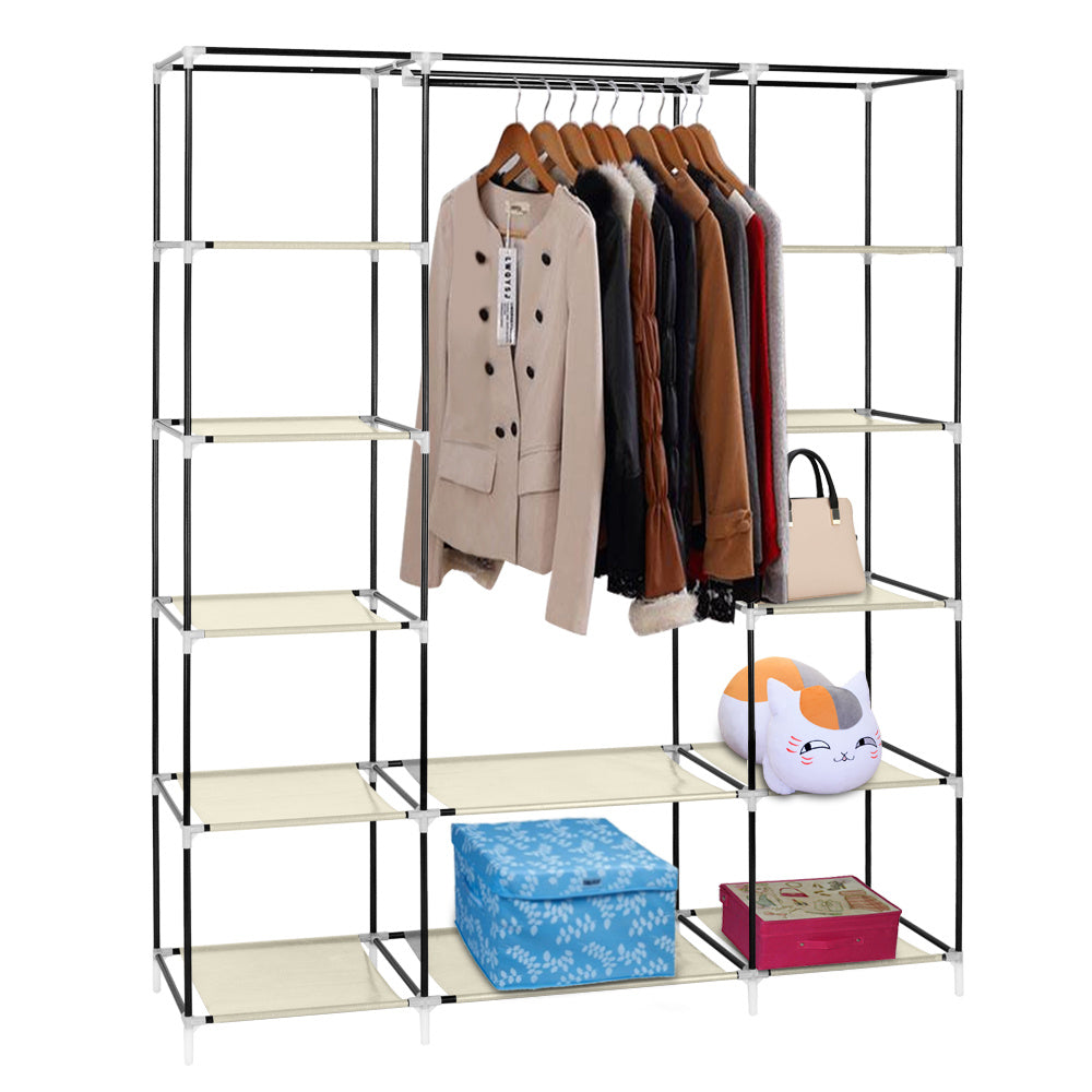 5-Layer Non-Woven Wardrobe with 12 Compartments AI62Decor