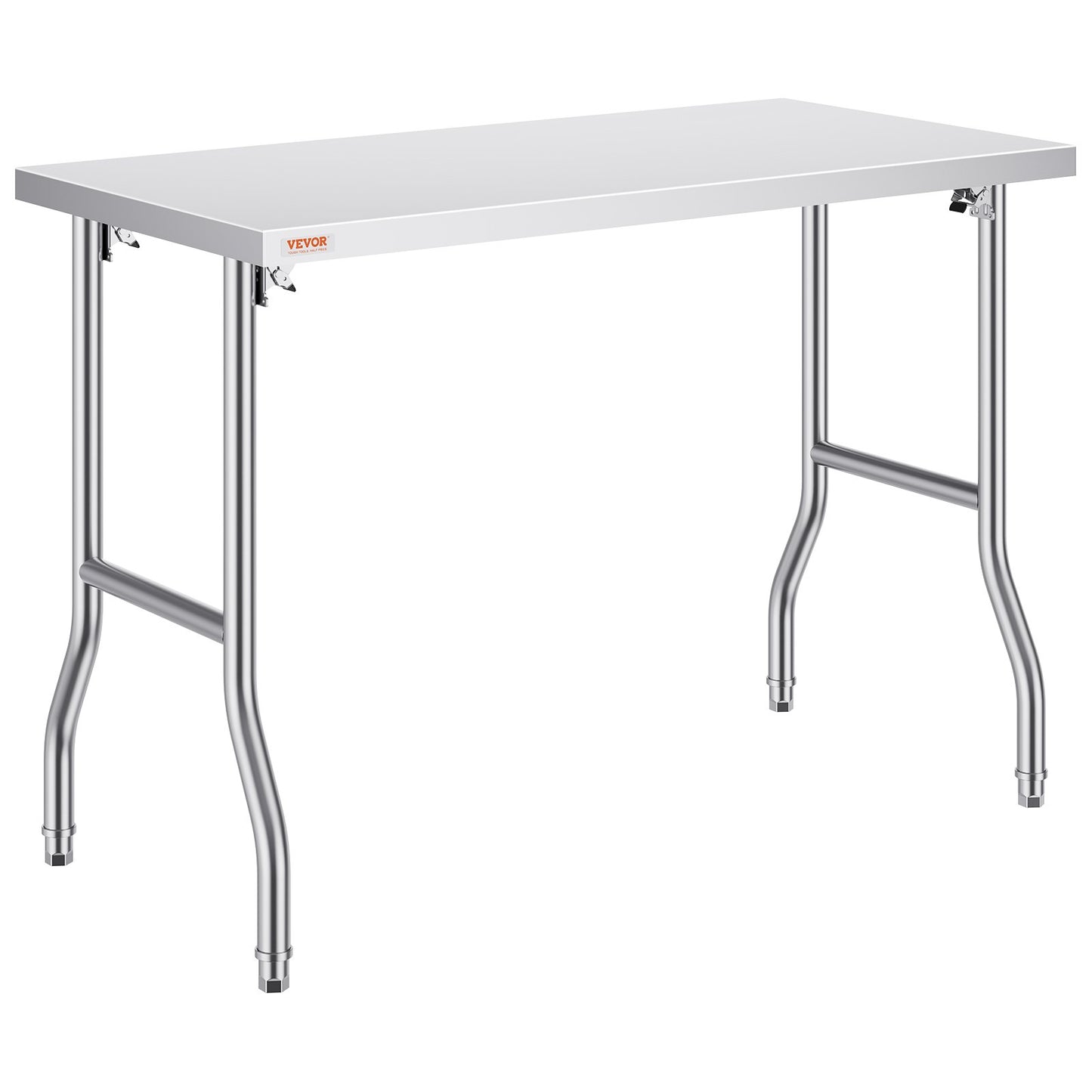 AI62 Decor 48"x24" Heavy-Duty Stainless Steel Folding Worktable