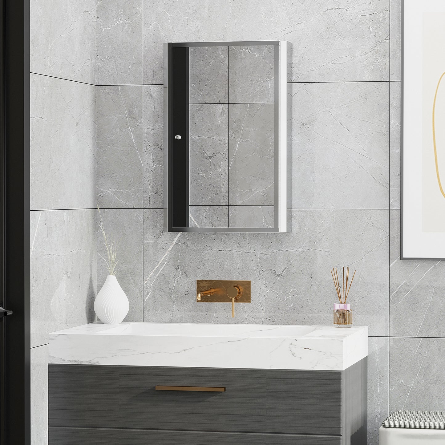 AI6 2Decor Wall-Mounted Bathroom Mirror Cabinet
