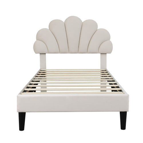 AI62 Decor Upholstered Velvet Platform Bed