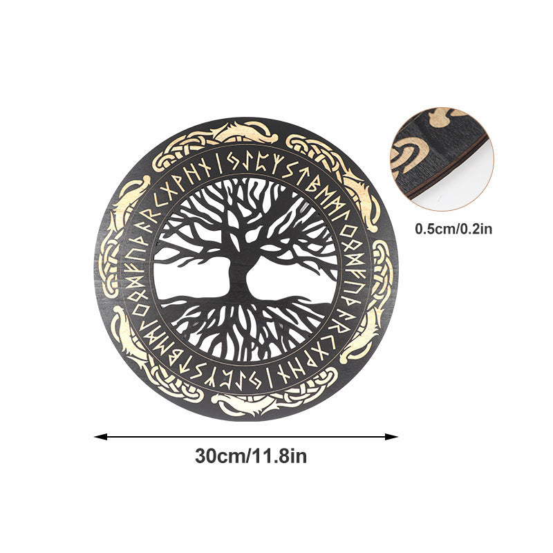 AI62 Decor Nordic Wooden Viking Wall Art Decor