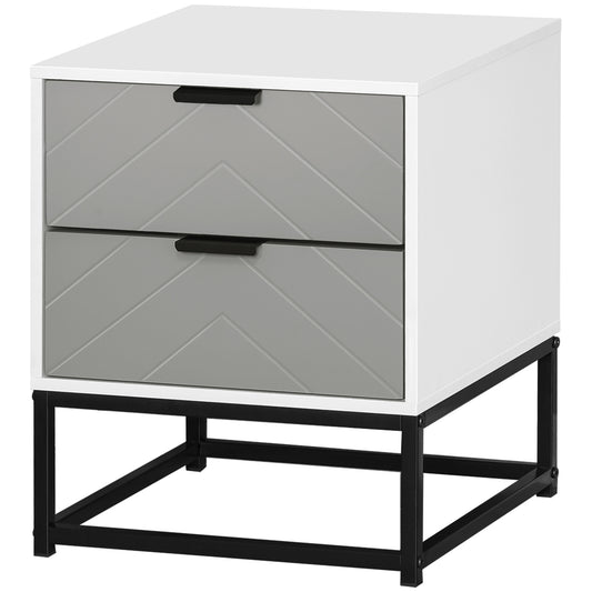 AI62 Decor2 Drawer Bedside Cabinet with Metal Base