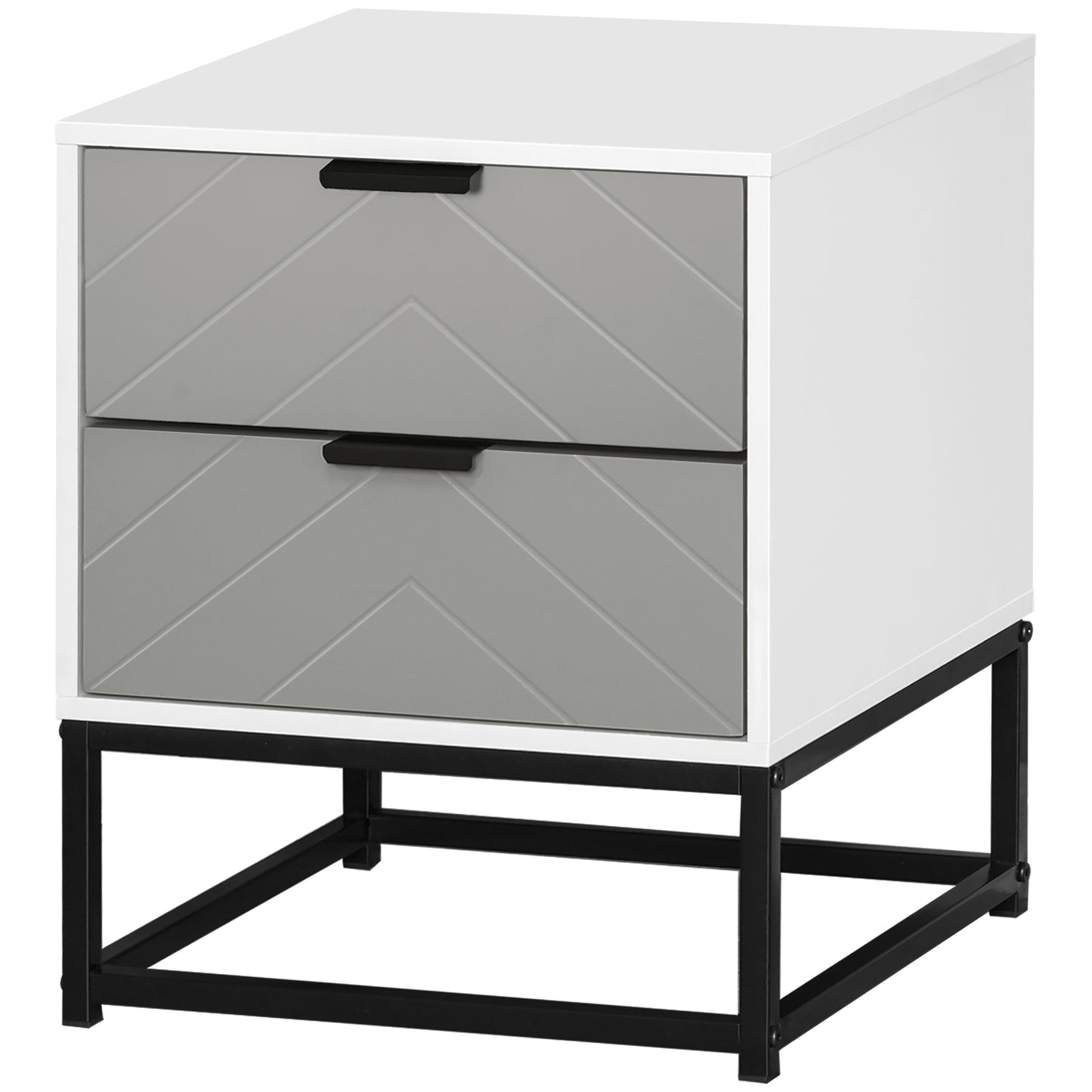 AI62 Decor2 Drawer Bedside Cabinet with Metal Base