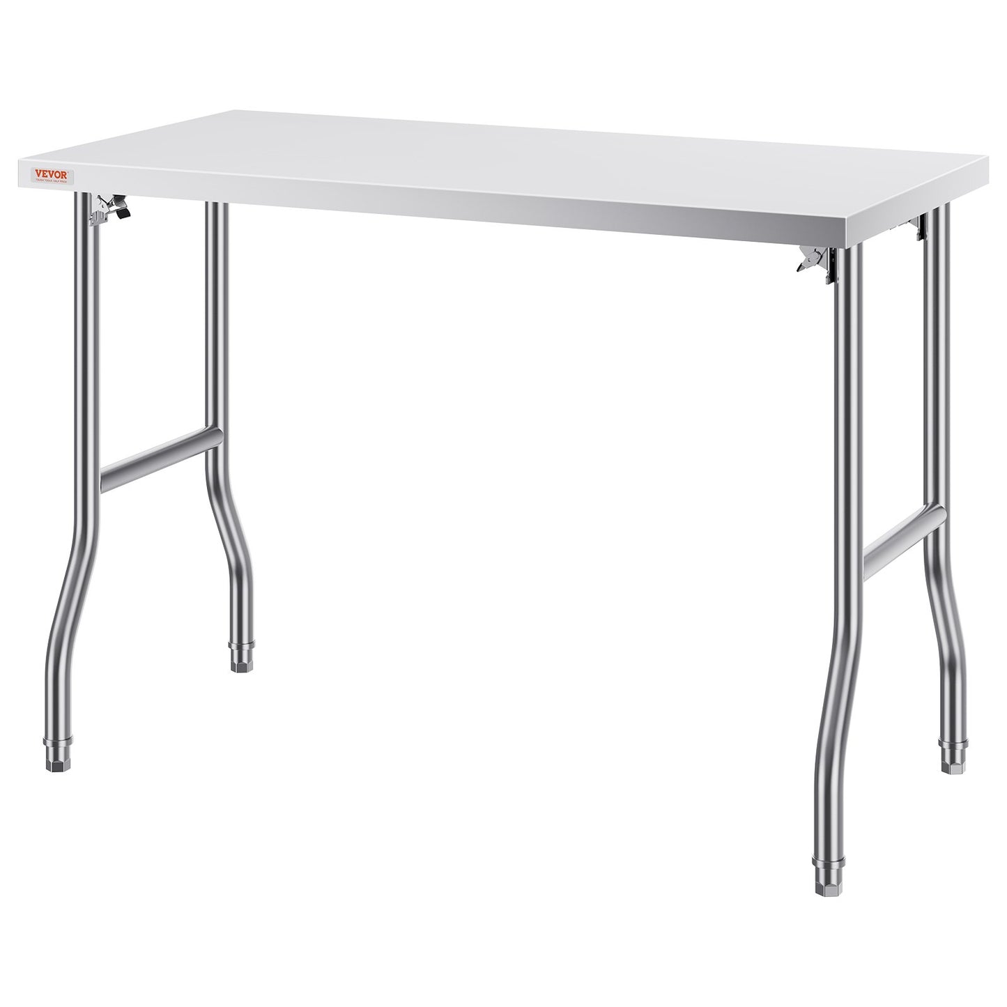 AI62 Decor 48"x24" Heavy-Duty Stainless Steel Folding Worktable