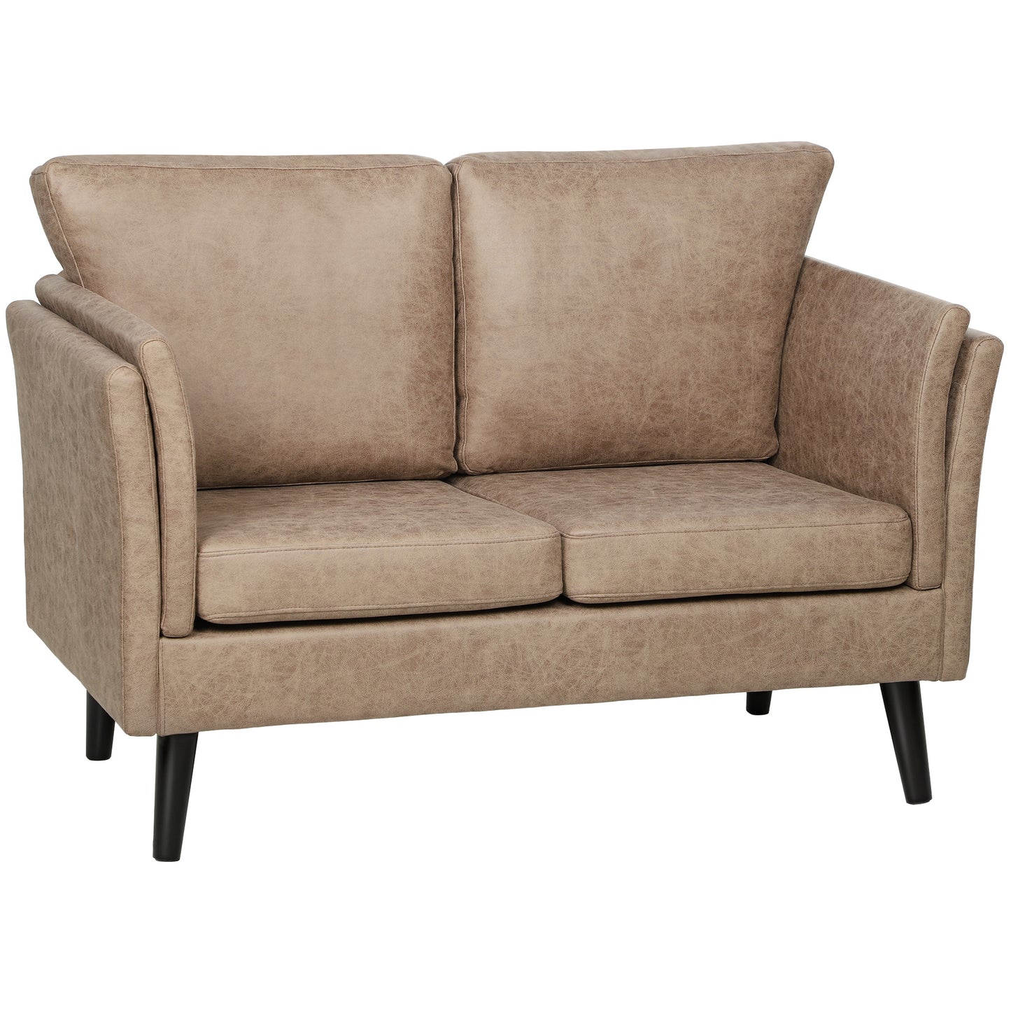 AI62 Decor Two-Seater Leathaire Sofa - Light Brown