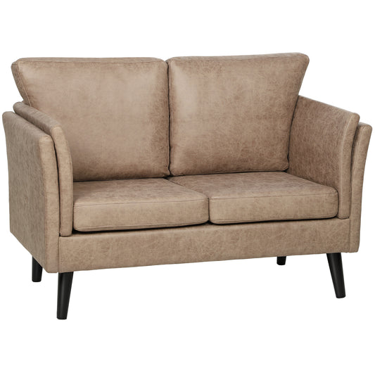 AI62 Decor Two-Seater Leathaire Sofa - Light Brown