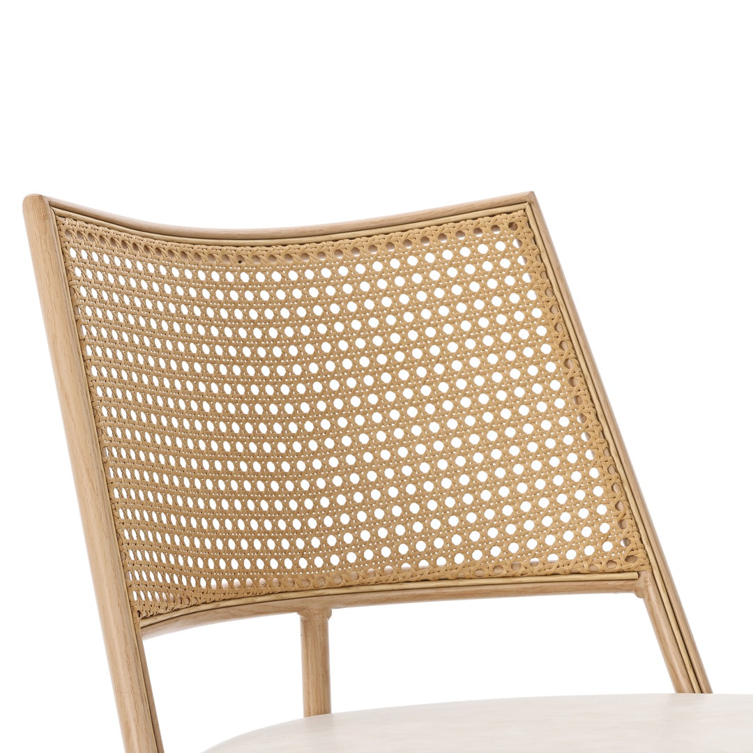 AI62 Decor Retro Bamboo Chairs with PU Seat & Rattan Backrest (Set of 6)