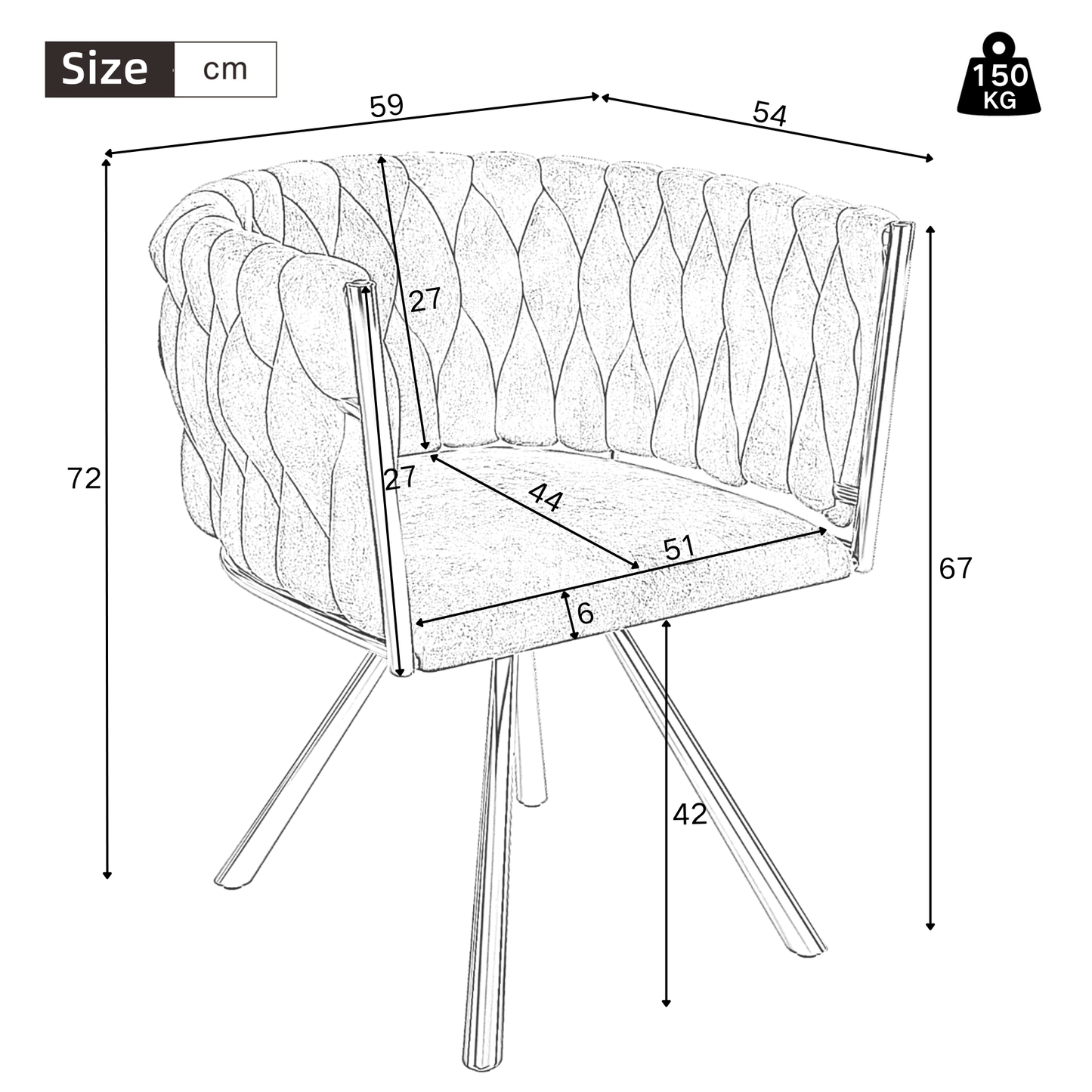 AI62 Decor Velvet Swivel Dining Chair
