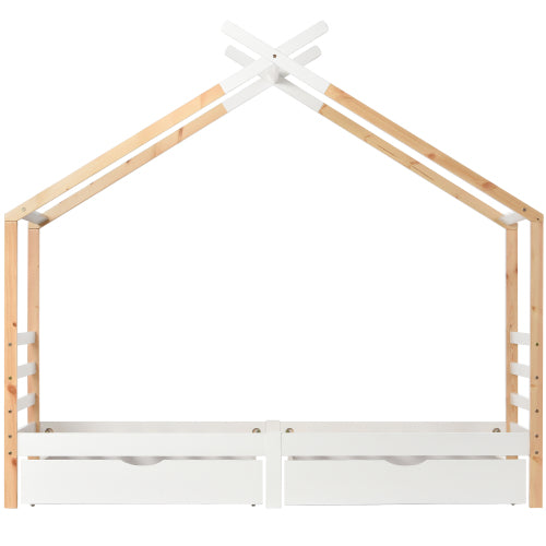 AI62 Decor Kids 3FT Single Wooden Toddler Bed with Storage