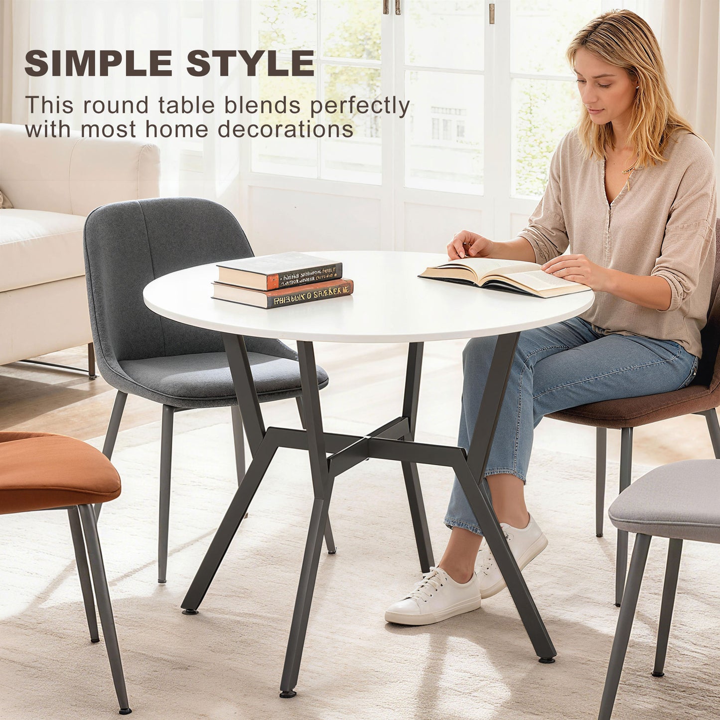 AI62 Decor Modern Round Dining Table