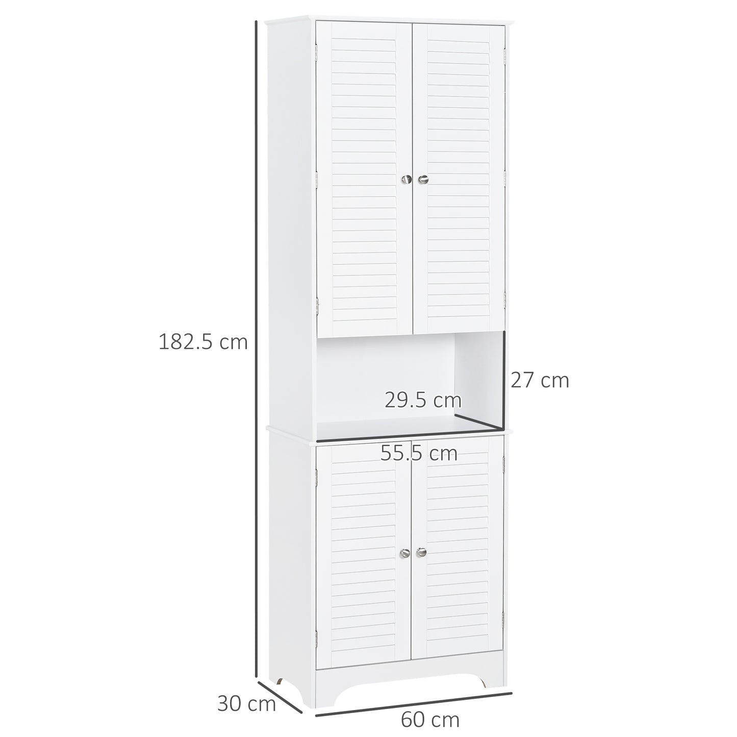 AI62 Decor Tall Freestanding Bathroom Organizer with 3 Compartments