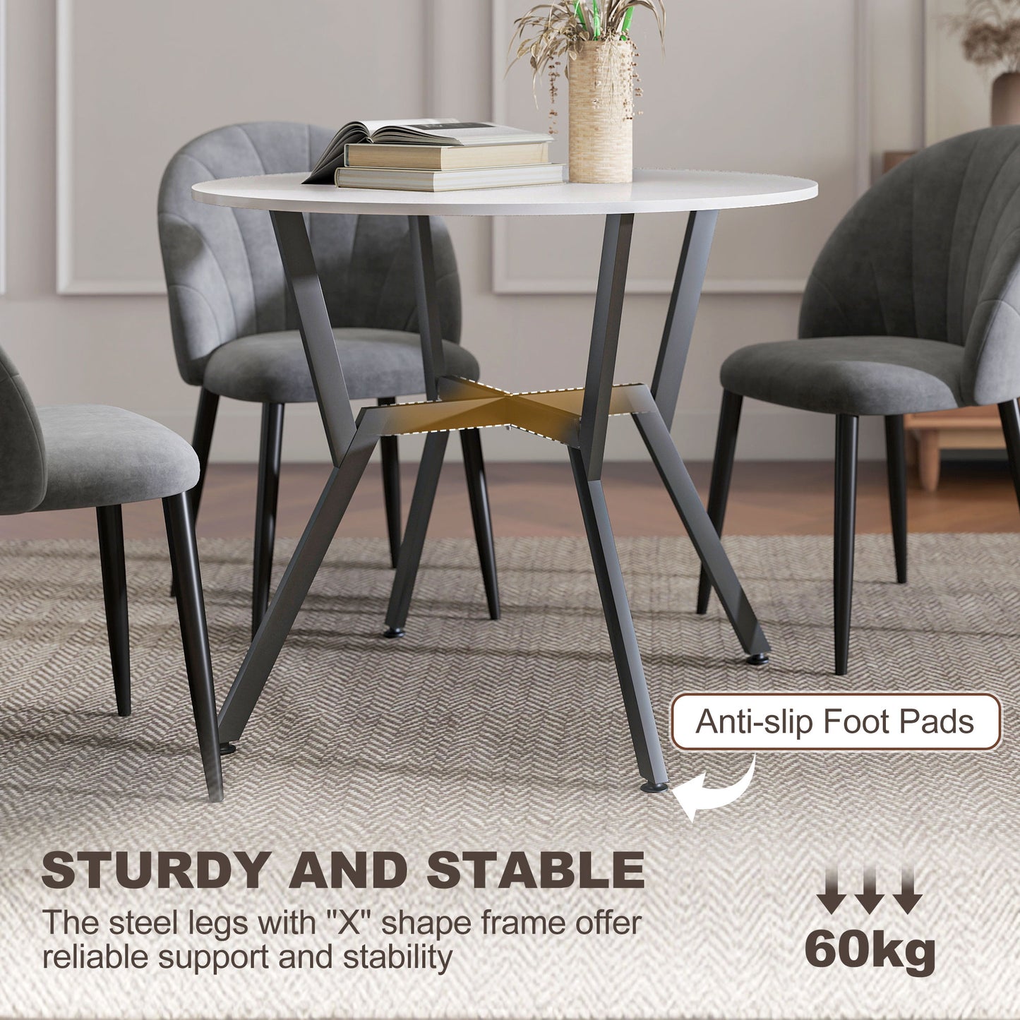 AI62 Decor Modern Round Dining Table