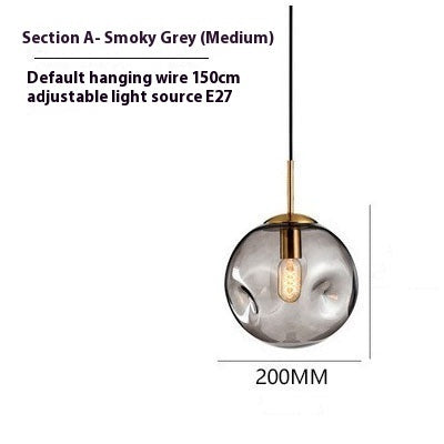 AI62 Decor Creative Glass & Iron Chandelier for Restaurants