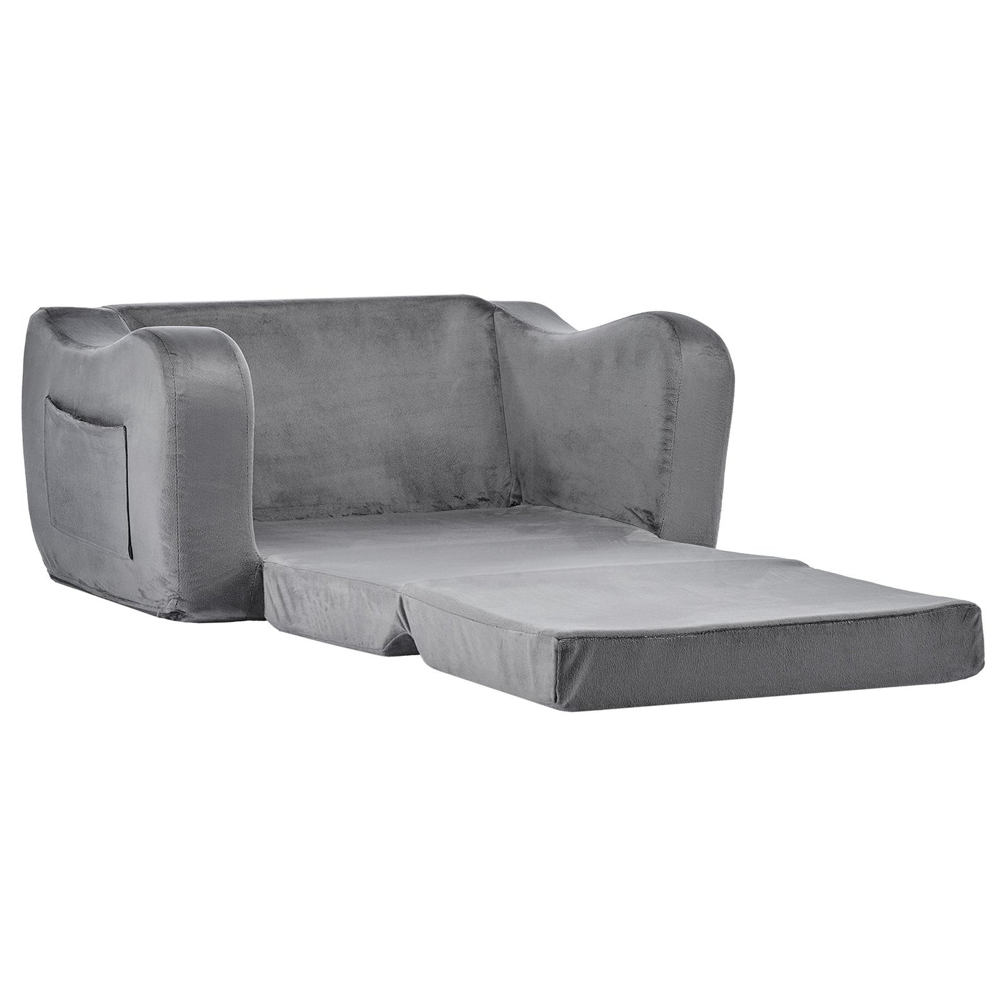 AI62 Decor 2-in-1 Foldable Kids Sofa – Gray