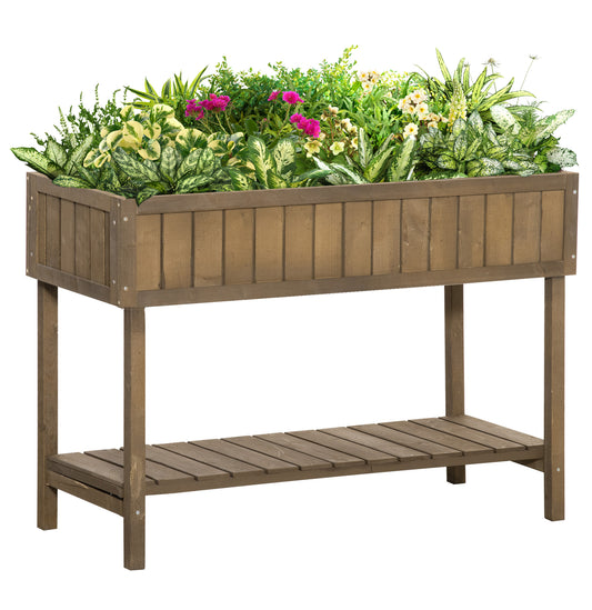 AI62 Decor  Brown 8-Box Herb Planter Garden Stand