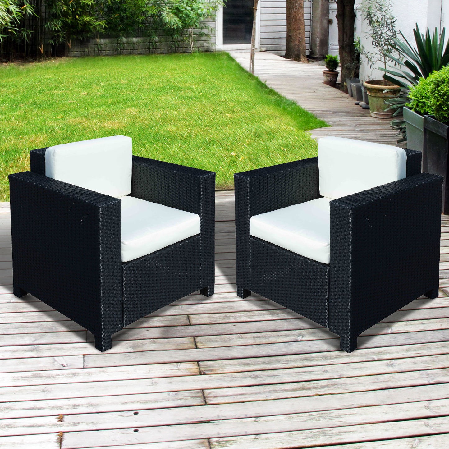 AI62 Decor Rattan Single Seater Garden Chair