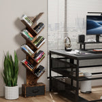 9-Tier Tree Bookshelf with Drawer for Living Room & Office AI62Decor