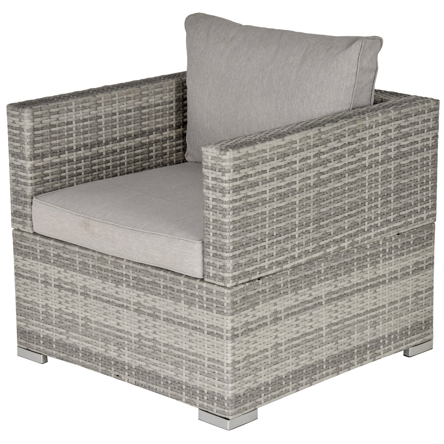 AI62 Decor Grey All-Weather Rattan Armchair