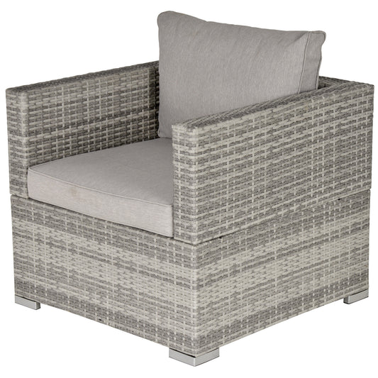 AI62 Decor Grey All-Weather Rattan Armchair
