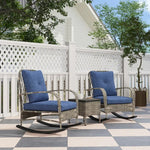 Rattan Chaise Lounge & Wicker Furniture Set AI62Decor
