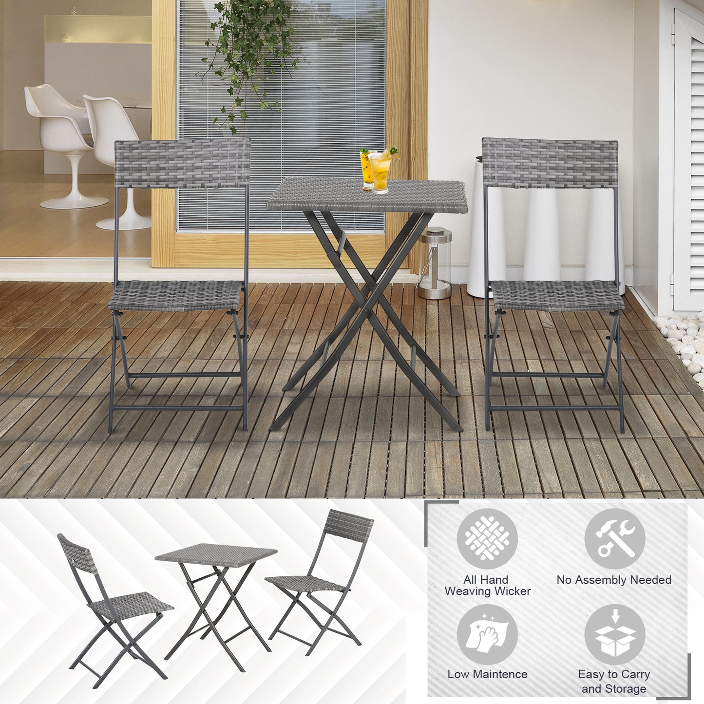 AI62 Decor Outdoor 2-Seater Bistro Set