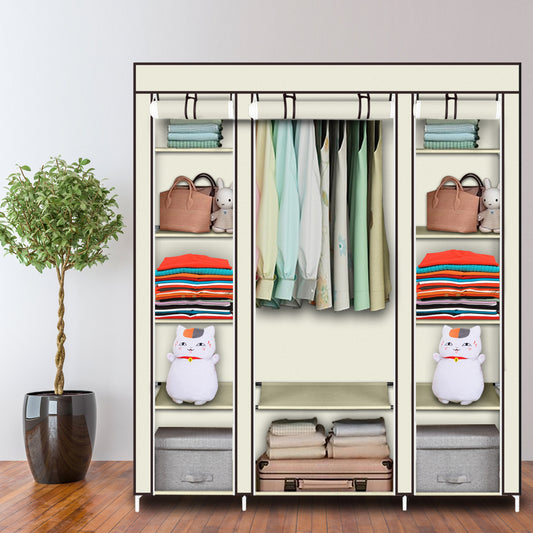 AI62 Decor 5-Layer Non-Woven Wardrobe with 12 Compartments