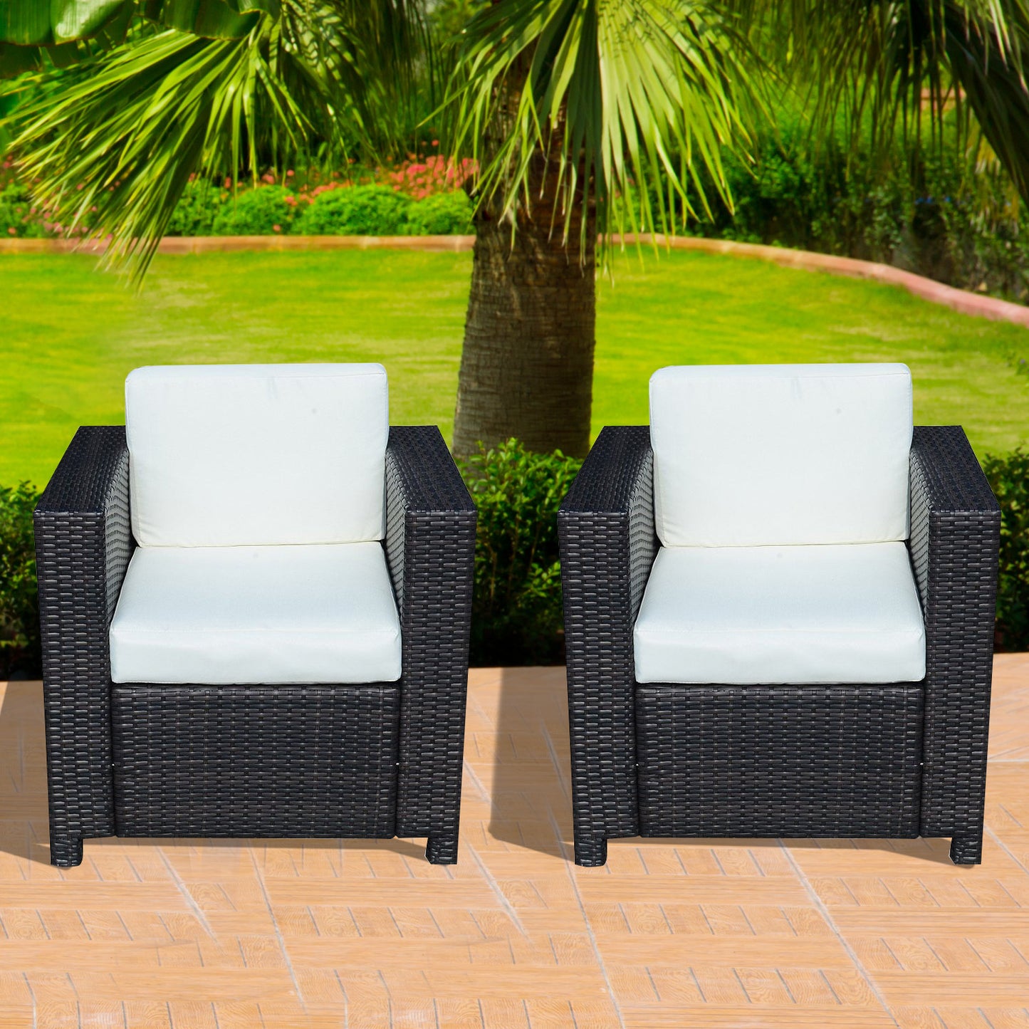 AI62 Decor Rattan Single Seater Garden Chair