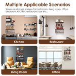 AI62Decor 2-in-1 Floating Wall Shelves with Storage Basket for Home & Office