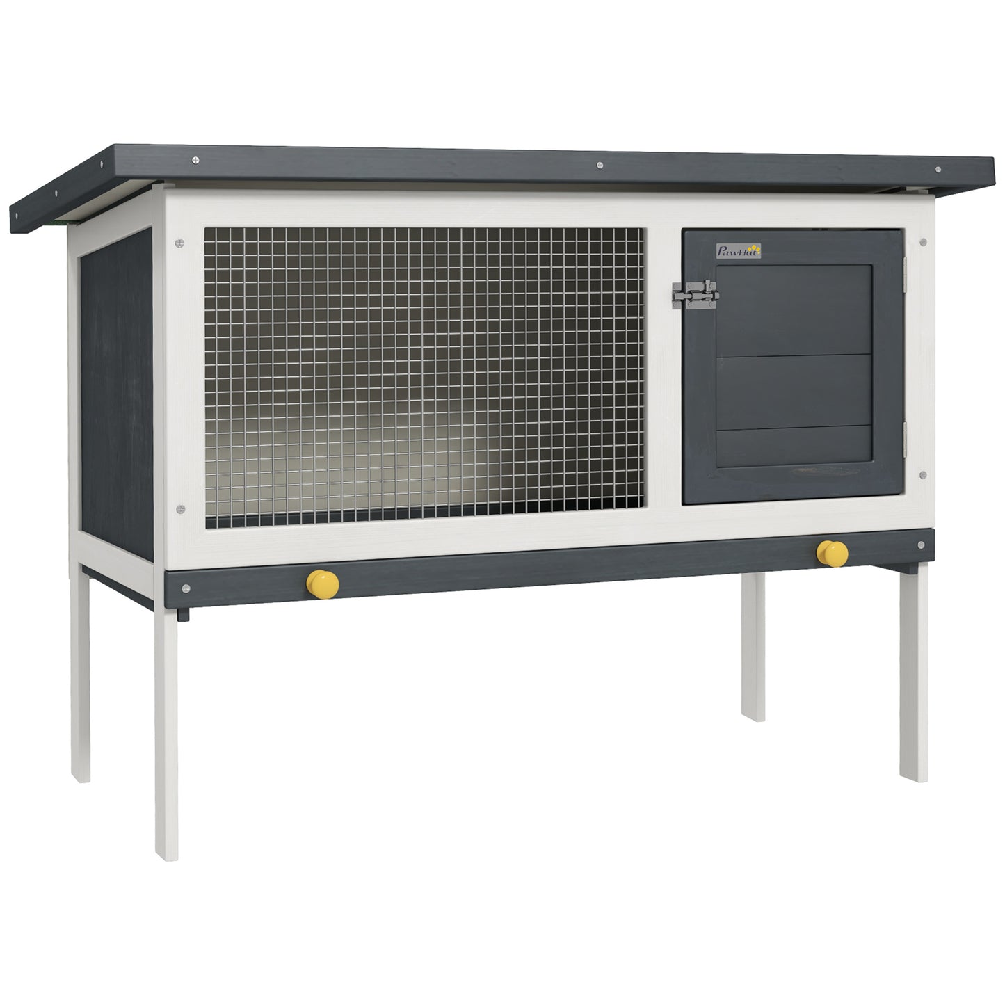 AI62 Decor PawHut Wooden Rabbit & Guinea Pig Hutch – 90x45x65 cm