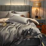 Luxury European-Style 4-Piece Brocade Jacquard Bedding AI62Decor