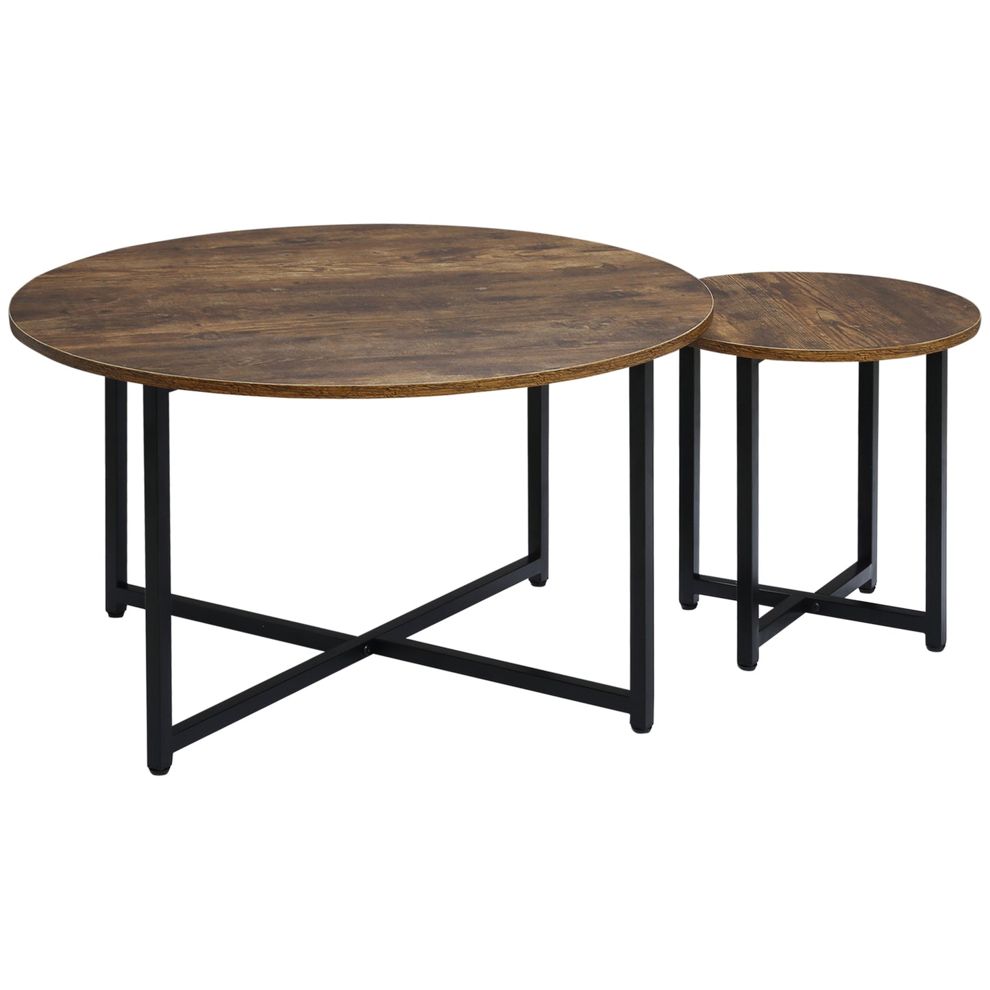 AI62 Decor Round Coffee & Side Table Set of 2