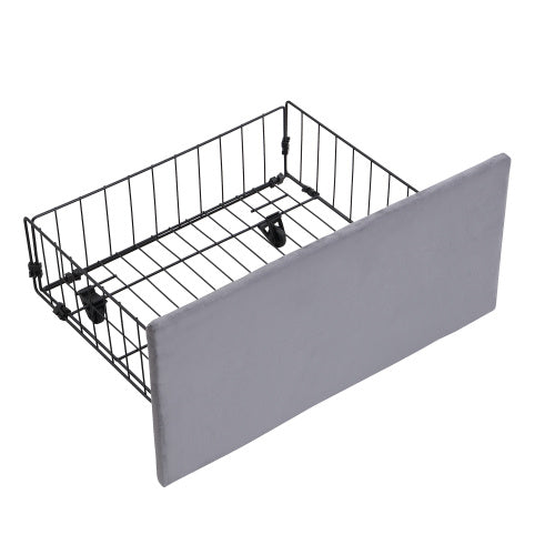 AI62 Decor Upholstered King Size Bed with Hydraulic Mechanism and storage