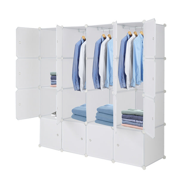 AI62 Decor 4-Tier 16-Grid Cube Wardrobe Organizer