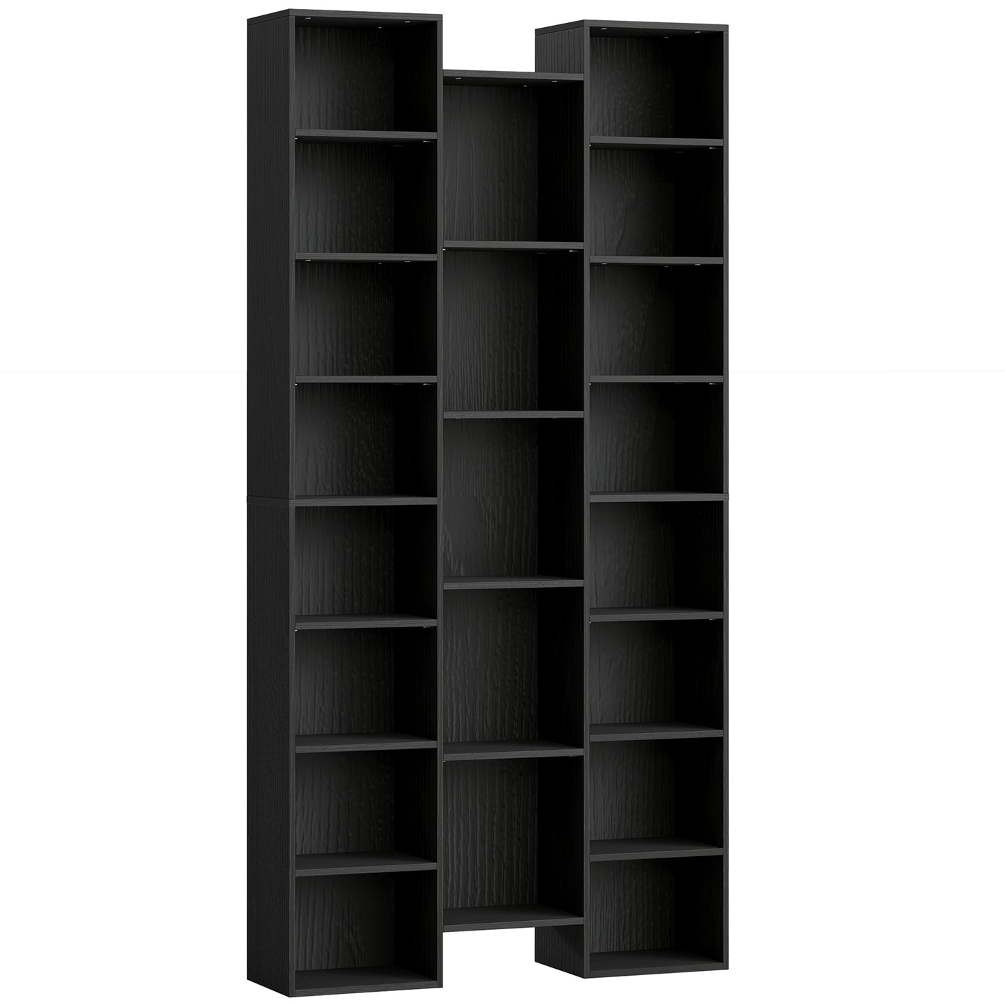 AI62 Decor 21-Compartment Black Bookshelf