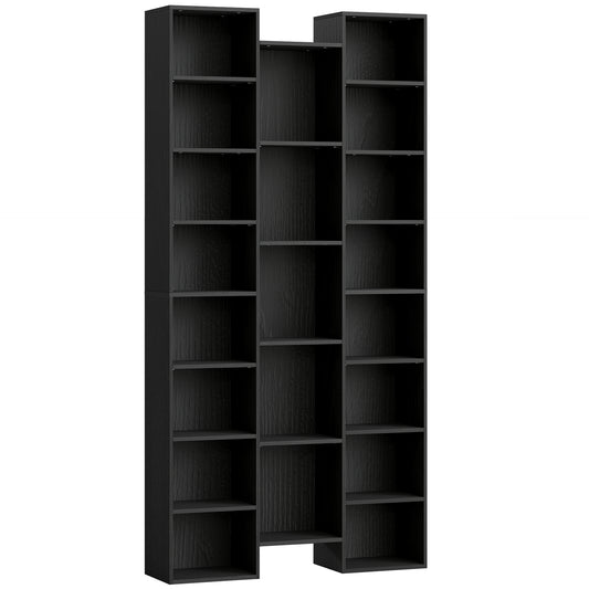 AI62 Decor 21-Compartment Black Bookshelf