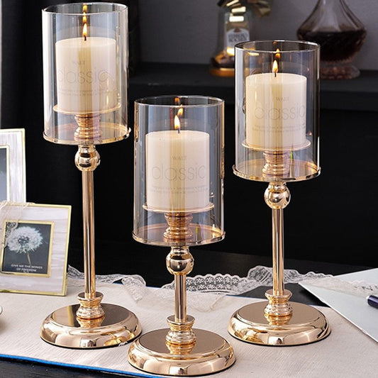 AI62 Decor Elegant Metal Candlestick Holder