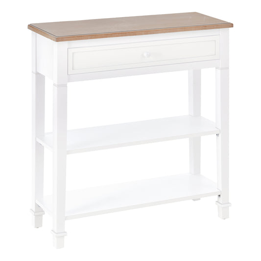 AI62 Decor Console Table with Drawer & Shelves – Retro Home Storage