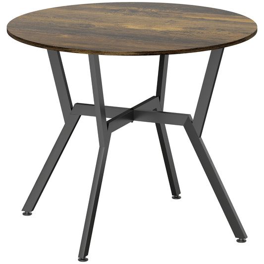 AI62 Decor Rustic Brown Round Table - 90x76cm