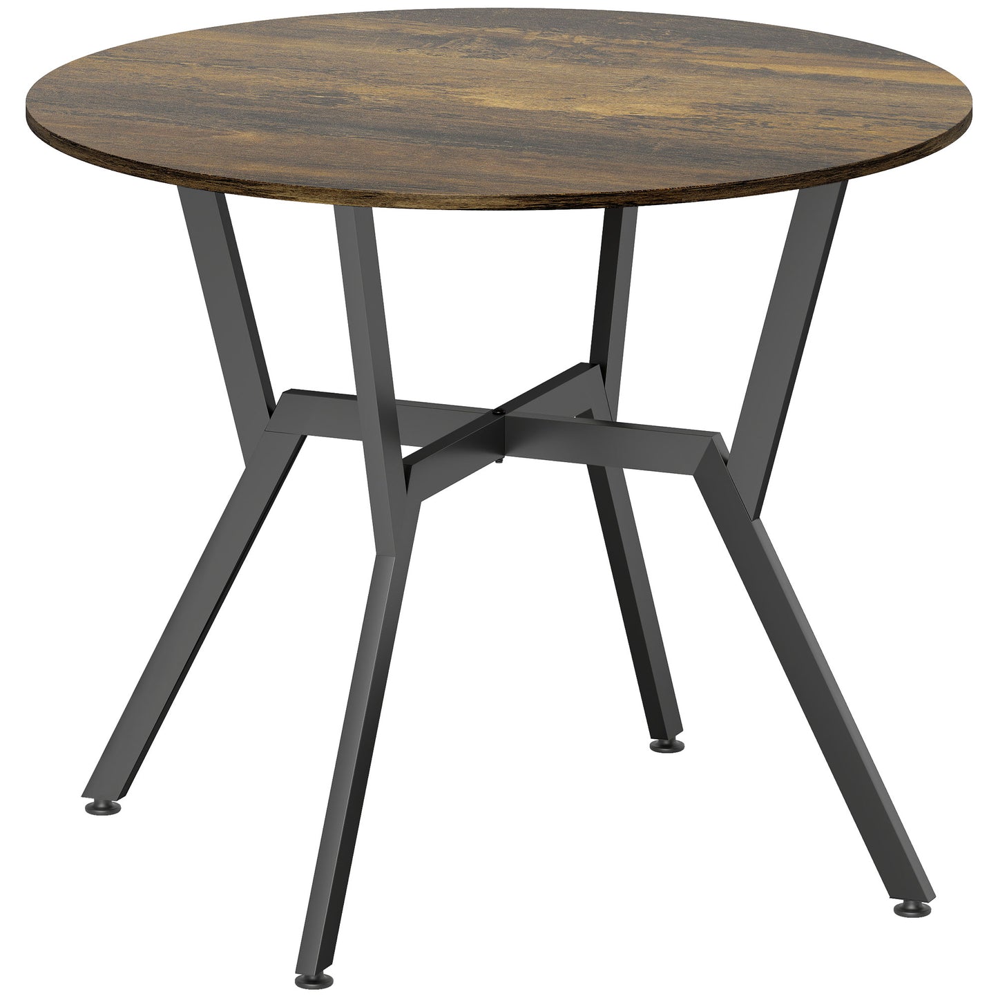 AI62 Decor Rustic Brown Round Table - 90x76cm