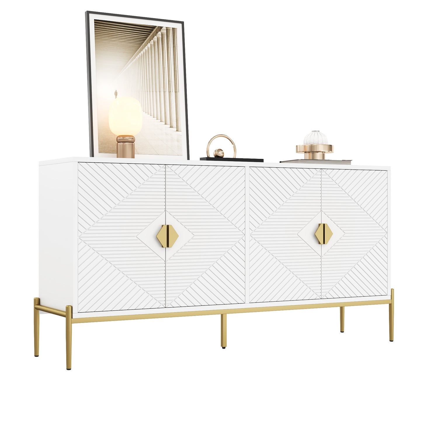 AI62 Decor  Modern Storage Sideboard Cabinet 162x40x80cm