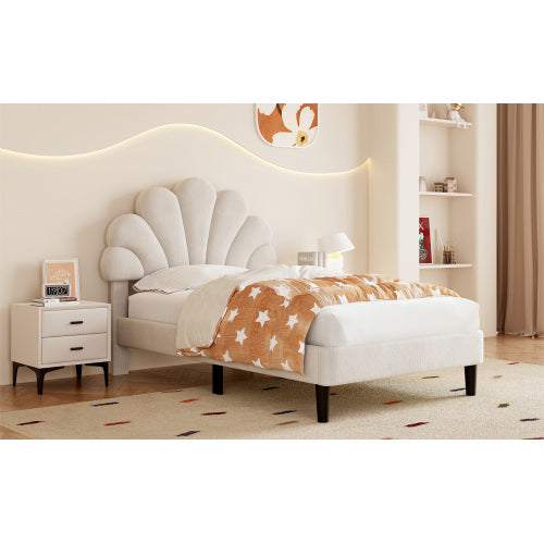 AI62 Decor Upholstered Velvet Platform Bed