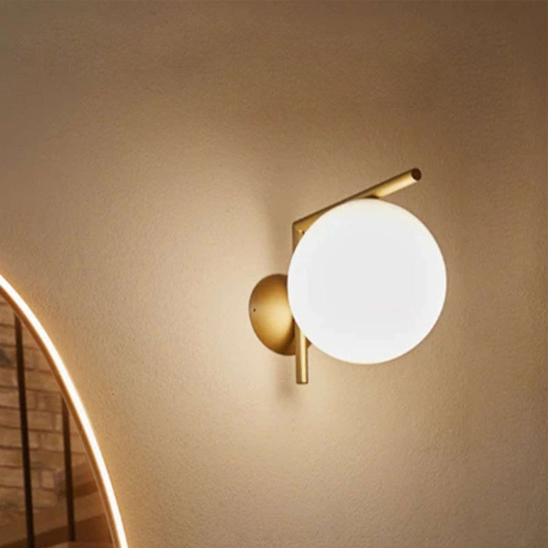 AI62 Decor Modern Glass Wall Lamp for Bedroom & Hallway
