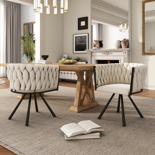 AI62 Decor Velvet Swivel Dining Chair