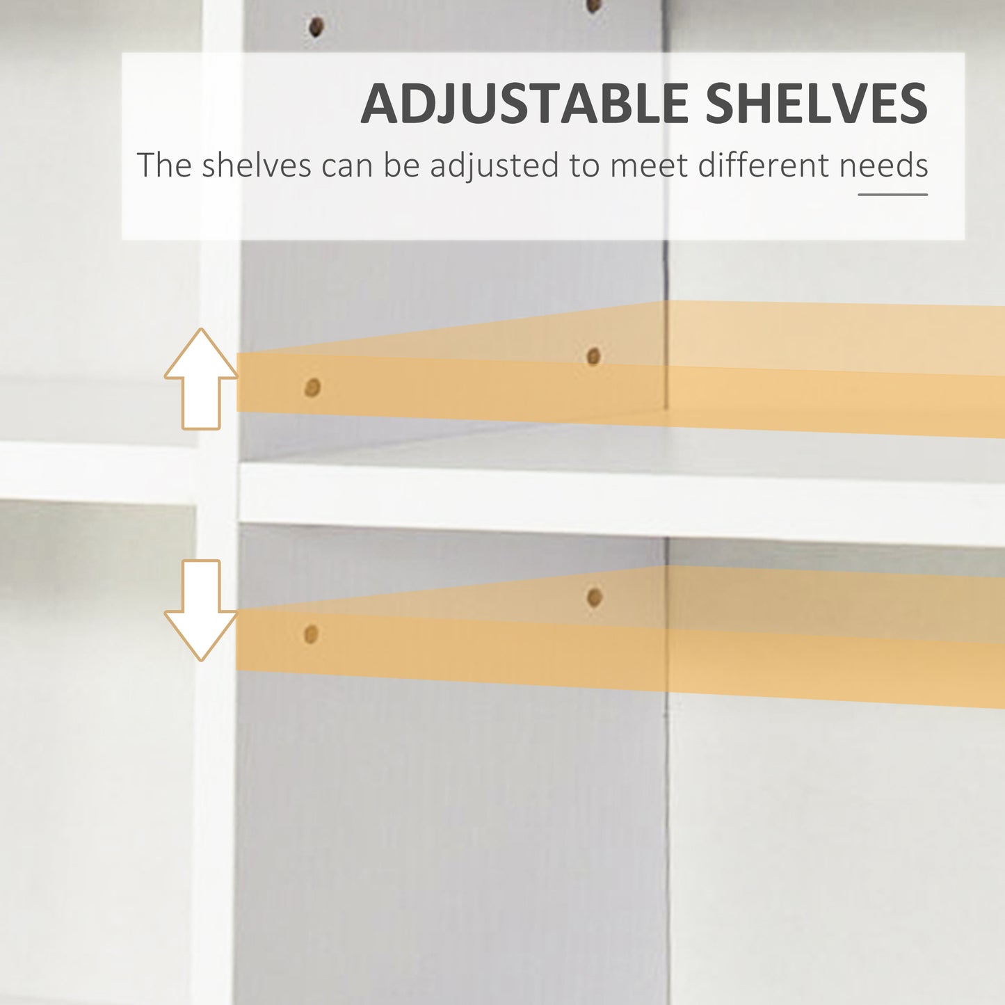 AI62 Decor 33 Adjustable Compartment Storage Unit - White
