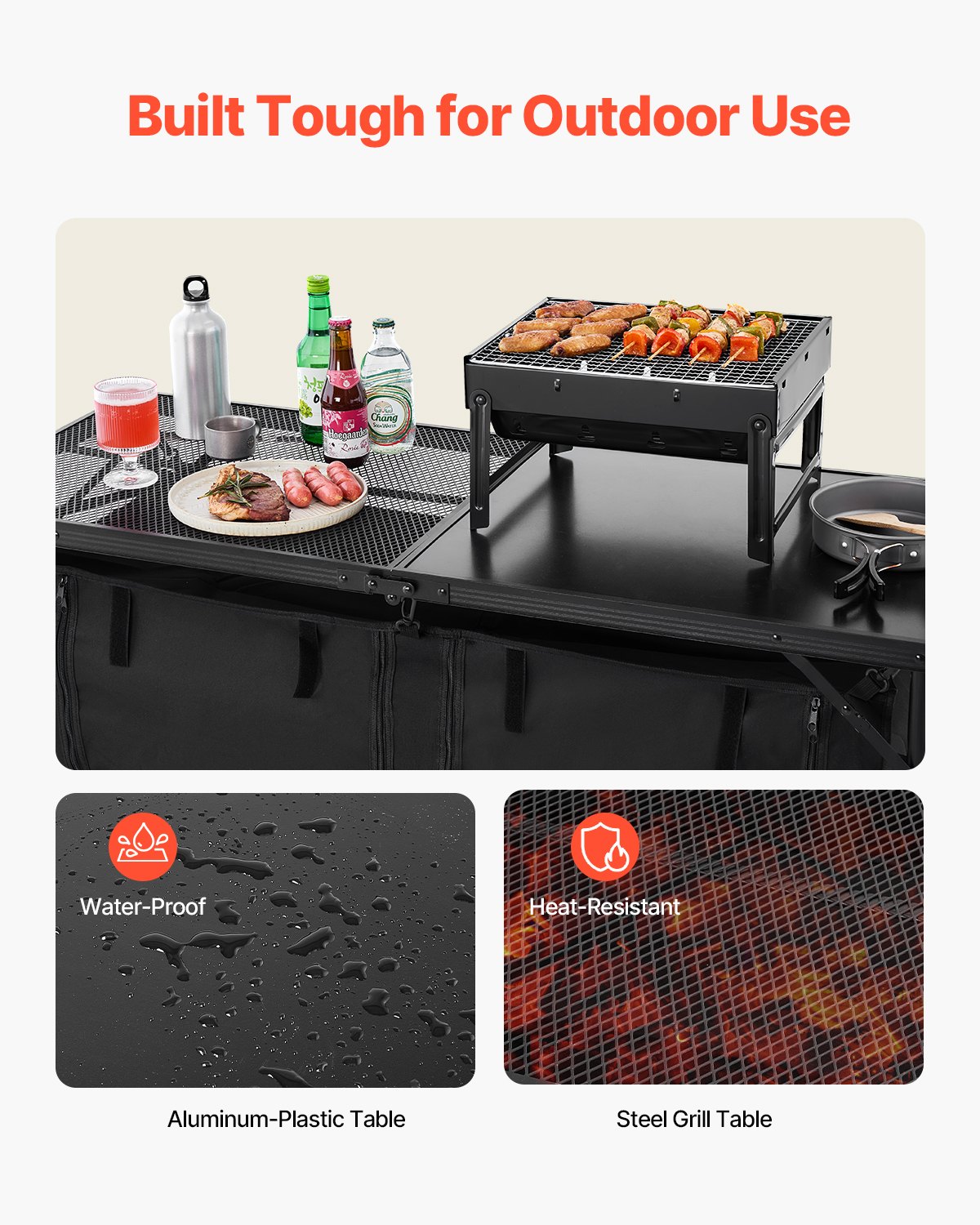 AI62 Decor Portable Camping Cooking Table