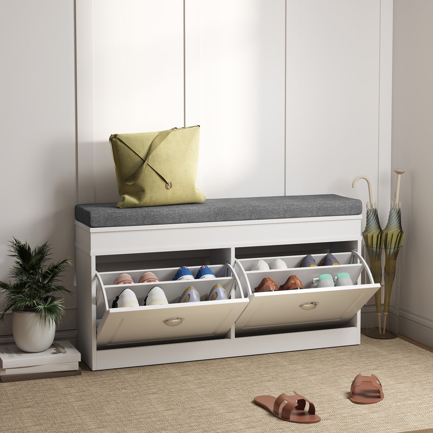 AI62 Decor Shoe Cabinet with Seat Cushion